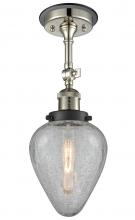 Innovation Lighting 201FBP-PNBK-G165 - Geneseo - 1 Light - 7 inch - Polished Nickel - Semi-Flush Mount