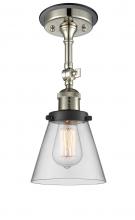 Innovation Lighting 201FBP-PNBK-G62 - Cone - 1 Light - 6 inch - Polished Nickel - Semi-Flush Mount