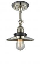 Innovation Lighting 201FBP-PNBK-M1-PN - Railroad - 1 Light - 8 inch - Polished Nickel - Semi-Flush Mount