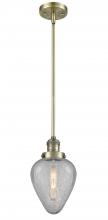 Innovation Lighting 201S-AB-G165 - Geneseo - 1 Light - 7 inch - Antique Brass - Stem Hung - Mini Pendant