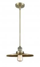 Innovation Lighting 201S-AB-MFR-AB-12 - Appalachian - 1 Light - 12 inch - Antique Brass - Stem Hung - Mini Pendant