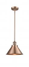Innovations Lighting 201S-AC-M10-AC - Briarcliff - 1 Light - 10 inch - Antique Copper - Stem Hung - Mini Pendant