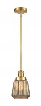 Innovation Lighting 201S-SG-G146-LED - Chatham - 1 Light - 7 inch - Satin Gold - Stem Hung - Mini Pendant