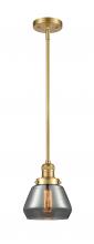 Innovation Lighting 201S-SG-G173-LED - Fulton - 1 Light - 7 inch - Satin Gold - Stem Hung - Mini Pendant