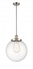 Innovation Lighting 201S-SN-G204-14-LED - Beacon - 1 Light - 14 inch - Brushed Satin Nickel - Stem Hung - Pendant