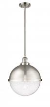 Innovation Lighting 201S-SN-HFS-124-SN-LED - Hampden - 1 Light - 13 inch - Brushed Satin Nickel - Stem Hung - Pendant