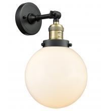 Innovation Lighting 203-BAB-G201-8-LED - Beacon - 1 Light - 8 inch - Black Antique Brass - Adjustable Sconce