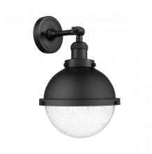 Innovation Lighting 203-BK-HFS-84-BK-LED - Hampden - 1 Light - 9 inch - Matte Black - Adjustable Sconce