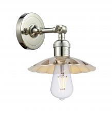 Innovation Lighting 203-PN-M17-PN - Scallop - 1 Light - 8 inch - Polished Nickel - Adjustable Sconce