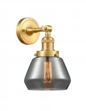 Innovation Lighting 203-SG-G173-LED - Fulton - 1 Light - 7 inch - Satin Gold - Adjustable Sconce