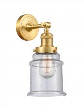 Innovation Lighting 203-SG-G184-LED - Canton - 1 Light - 7 inch - Satin Gold - Adjustable Sconce