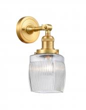 Innovation Lighting 203-SG-G302-LED - Colton - 1 Light - 6 inch - Satin Gold - Adjustable Sconce