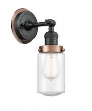 Innovation Lighting 203BK-BPAC-HRAC-G314 - Dover - 1 Light - 5 inch - Matte Black - Sconce
