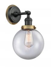 Innovation Lighting 203BK-BPBB-HRBB-G202-8 - Beacon - 1 Light - 8 inch - Matte Black - Sconce