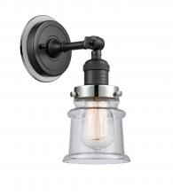 Innovation Lighting 203BK-BPPC-HRPC-G184S - Canton - 1 Light - 5 inch - Matte Black - Sconce