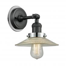 Innovation Lighting 203BK-BPPC-HRPC-G2 - Halophane - 1 Light - 9 inch - Matte Black - Sconce