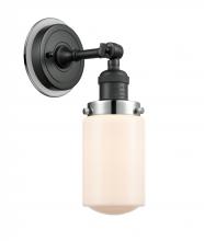 Innovation Lighting 203BK-BPPC-HRPC-G311 - Dover - 1 Light - 5 inch - Matte Black - Sconce