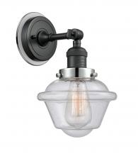 Innovation Lighting 203BK-BPPC-HRPC-G534 - Oxford - 1 Light - 8 inch - Matte Black - Sconce