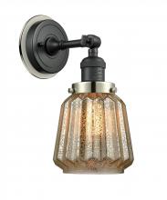 Innovation Lighting 203BK-BPPN-HRPN-G146 - Chatham - 1 Light - 7 inch - Matte Black - Sconce