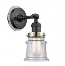 Innovation Lighting 203BK-BPPN-HRPN-G184S - Canton - 1 Light - 5 inch - Matte Black - Sconce