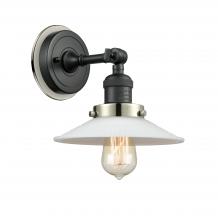 Innovation Lighting 203BK-BPPN-HRPN-G1 - Halophane - 1 Light - 9 inch - Matte Black - Sconce