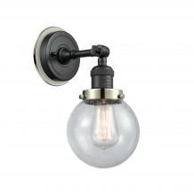 Innovation Lighting 203BK-BPPN-HRPN-G204-6 - Beacon - 1 Light - 6 inch - Matte Black - Sconce