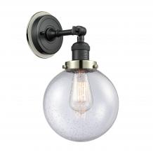 Innovation Lighting 203BK-BPPN-HRPN-G204-8 - Beacon - 1 Light - 8 inch - Matte Black - Sconce