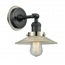 Innovation Lighting 203BK-BPPN-HRPN-G2 - Halophane - 1 Light - 9 inch - Matte Black - Sconce