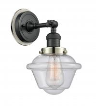 Innovation Lighting 203BK-BPPN-HRPN-G534 - Oxford - 1 Light - 8 inch - Matte Black - Sconce