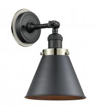 Innovation Lighting 203BK-BPPN-HRPN-M13-BK - Appalachian - 1 Light - 8 inch - Matte Black - Sconce