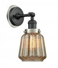 Innovation Lighting 203BK-BPSN-HRSN-G146 - Chatham - 1 Light - 7 inch - Matte Black - Sconce