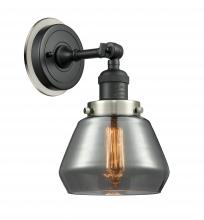 Innovation Lighting 203BK-BPSN-HRSN-G173 - Fulton - 1 Light - 7 inch - Matte Black - Sconce