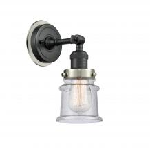 Innovation Lighting 203BK-BPSN-HRSN-G184S - Canton - 1 Light - 5 inch - Matte Black - Sconce