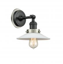 Innovation Lighting 203BK-BPSN-HRSN-G1 - Halophane - 1 Light - 9 inch - Matte Black - Sconce