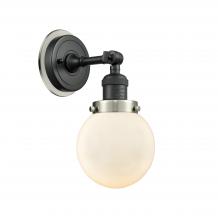 Innovation Lighting 203BK-BPSN-HRSN-G201-6 - Beacon - 1 Light - 6 inch - Matte Black - Sconce