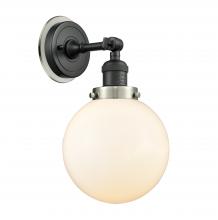 Innovation Lighting 203BK-BPSN-HRSN-G201-8 - Beacon - 1 Light - 8 inch - Matte Black - Sconce