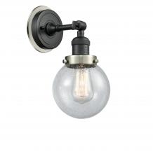 Innovation Lighting 203BK-BPSN-HRSN-G204-6 - Beacon - 1 Light - 6 inch - Matte Black - Sconce