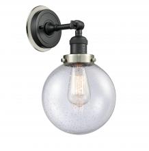 Innovation Lighting 203BK-BPSN-HRSN-G204-8 - Beacon - 1 Light - 8 inch - Matte Black - Sconce