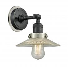 Innovation Lighting 203BK-BPSN-HRSN-G2 - Halophane - 1 Light - 9 inch - Matte Black - Sconce