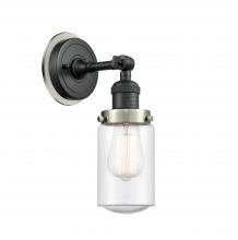 Innovation Lighting 203BK-BPSN-HRSN-G314 - Dover - 1 Light - 5 inch - Matte Black - Sconce