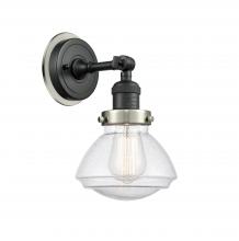 Innovation Lighting 203BK-BPSN-HRSN-G324 - Olean - 1 Light - 7 inch - Matte Black - Sconce