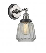 Innovation Lighting 203BP-PNBK-G142 - Chatham - 1 Light - 7 inch - Polished Nickel - Sconce