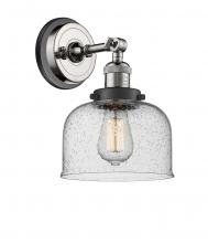Innovation Lighting 203BP-PNBK-G74 - Bell - 1 Light - 8 inch - Polished Nickel - Sconce