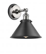Innovation Lighting 203BP-PNBK-M10-BK - Briarcliff - 1 Light - 10 inch - Polished Nickel - Sconce