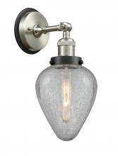 Innovation Lighting 203SN-BPBK-HRBK-G165 - Geneseo - 1 Light - 7 inch - Brushed Satin Nickel - Sconce