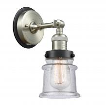 Innovation Lighting 203SN-BPBK-HRBK-G184S - Canton - 1 Light - 5 inch - Brushed Satin Nickel - Sconce