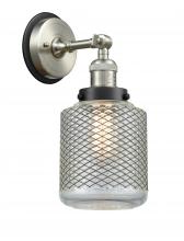 Innovation Lighting 203SN-BPBK-HRBK-G262 - Stanton - 1 Light - 6 inch - Brushed Satin Nickel - Sconce