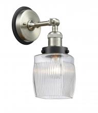 Innovation Lighting 203SN-BPBK-HRBK-G302 - Colton - 1 Light - 6 inch - Brushed Satin Nickel - Sconce
