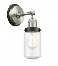 Innovation Lighting 203SN-BPBK-HRBK-G314 - Dover - 1 Light - 5 inch - Brushed Satin Nickel - Sconce
