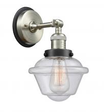 Innovation Lighting 203SN-BPBK-HRBK-G534 - Oxford - 1 Light - 8 inch - Brushed Satin Nickel - Sconce